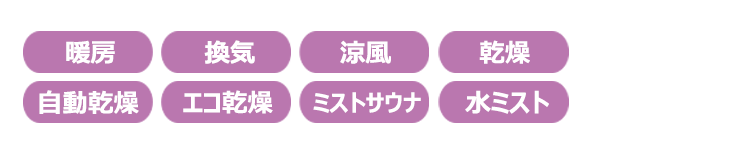 スタンダードタイプ機能一覧