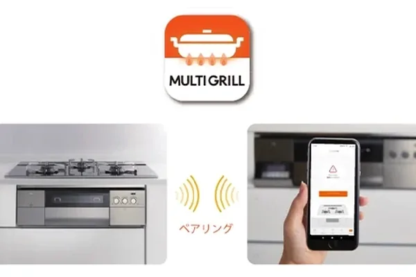 アプリ「つなぐレシピ」とコンロの連携