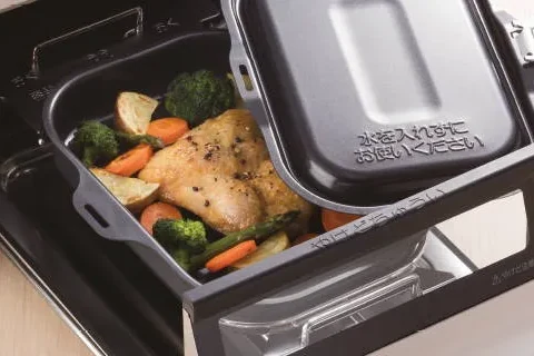 パロマ シストのグリルで肉と野菜を焼いたところ