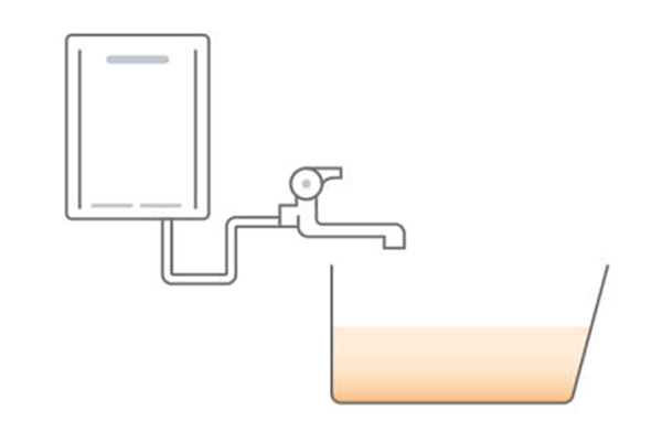 給湯専用機のしくみを表した図