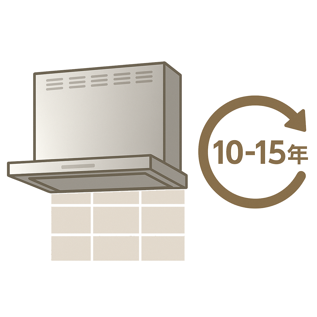 レンジフードの交換周期は約10〜15年が目安
