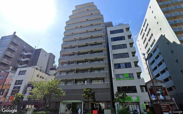 サンウッド門前仲町フラッツの外観（Googleストリートビュー）