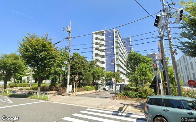 越中島三丁目ハイツ1号棟の外観（Googleストリートビュー）