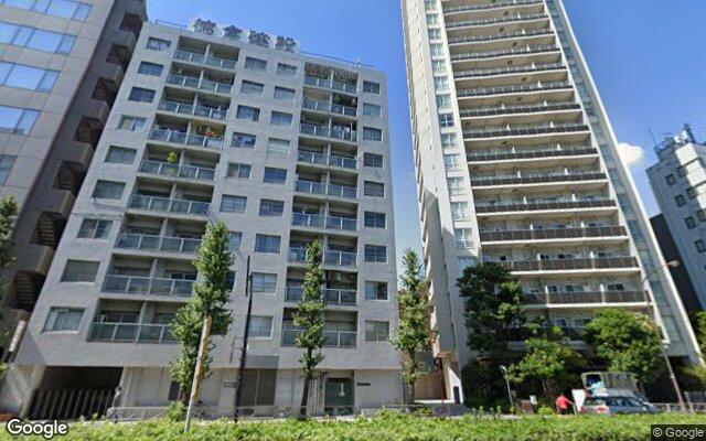 高輪中央マンションの外観（Googleストリートビュー）