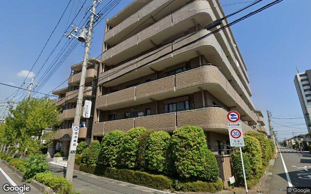 ライオンズシティ谷塚の外観（Googleストリートビュー）