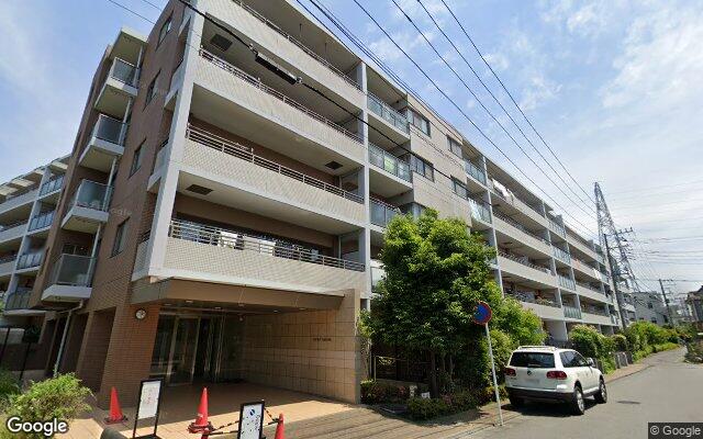 アクエージュ多摩川の外観（Googleストリートビュー）