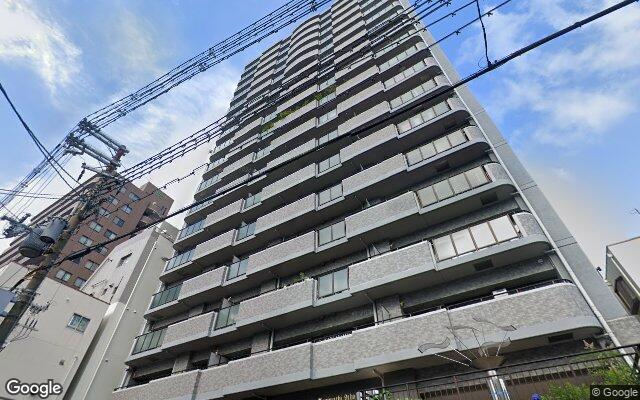 ライオンズマンション谷町九丁目の外観（Googleストリートビュー）