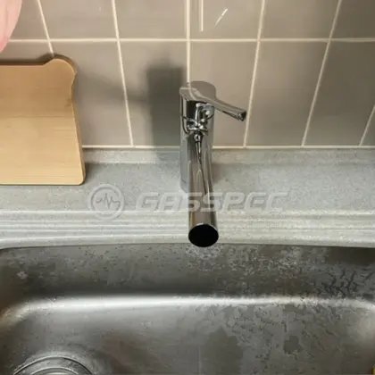 施工後の水栓・蛇口（TOTO TKS05301J）