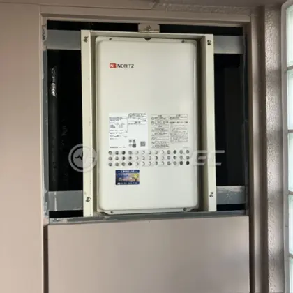 施工後の給湯器（ノーリツ GQ-2027AWX-TB-DX BL）