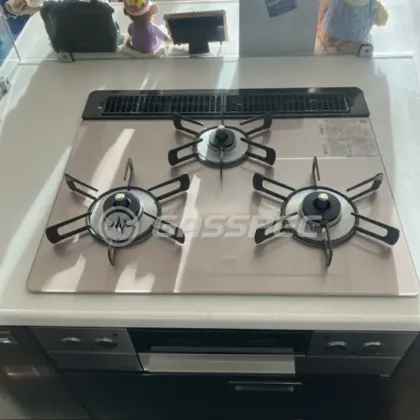 施工後のビルトインガスコンロ（リンナイ RHS31W42J2RSTW）