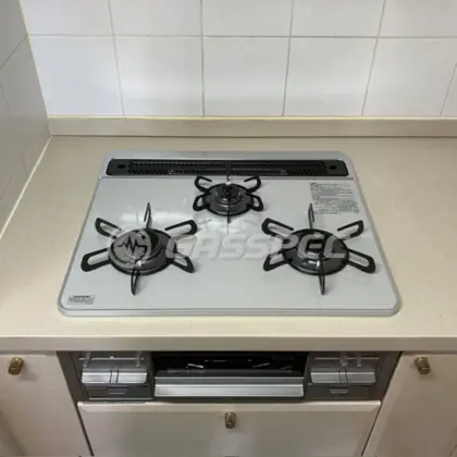 施工後のビルトインガスコンロ（パロマ PD-509WS-60CV）