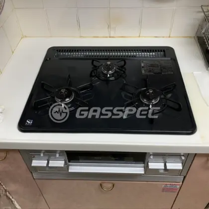 施工後のビルトインガスコンロ（パロマ PD-N36AS）