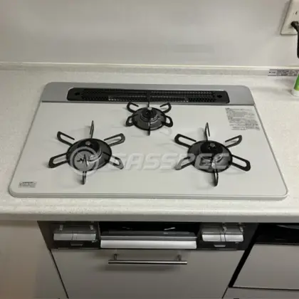 施工後のビルトインガスコンロ（パロマ PD-509WS-75CV）