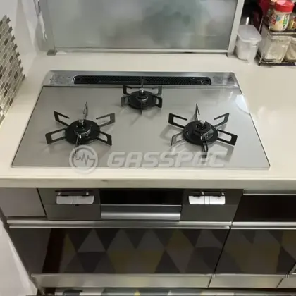 施工後のビルトインガスコンロ（ノーリツ N3WV7RWTP2SI）