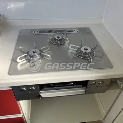 施工後のビルトインガスコンロ（パロマ PD-893WT-U60GH）