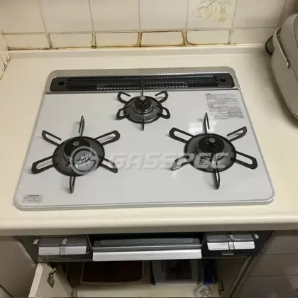 施工後のビルトインガスコンロ（パロマ PD-509WS-60CV）