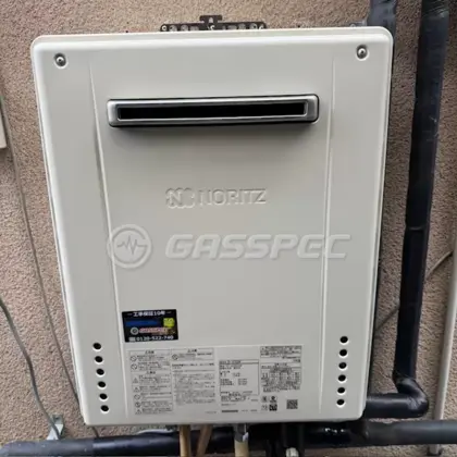 施工後の給湯器（リンナイ GT-1670SAW BL）