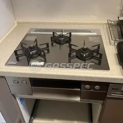 施工後のビルトインガスコンロ（ノーリツ N3WU3PWASKSTEC）