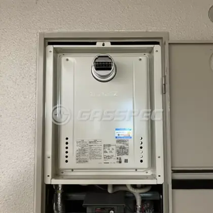 施工後の給湯器（ノーリツ GT-1670SAW-T BL）
