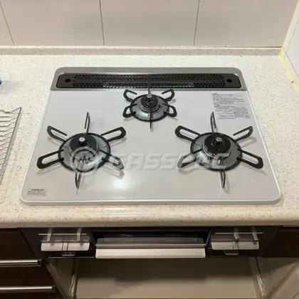 施工後のビルトインガスコンロ（パロマ PD-509WS-60CV）
