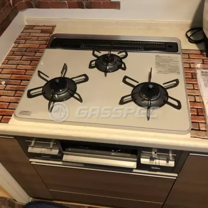 施工後のビルトインガスコンロ（パロマ PD-509WS-60CV）