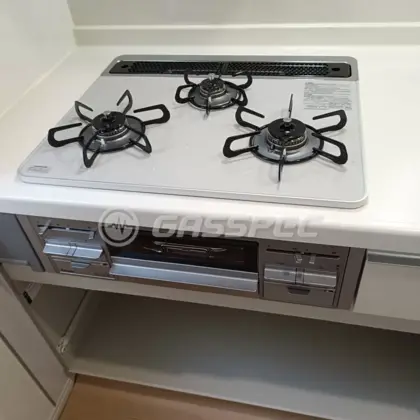 施工後のビルトインガスコンロ（パロマ PD-509WS-60CV）
