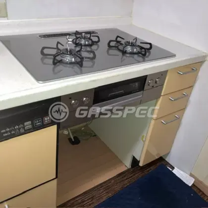 施工後のビルトインガスコンロ（パロマ PD-893WS-U75GH）