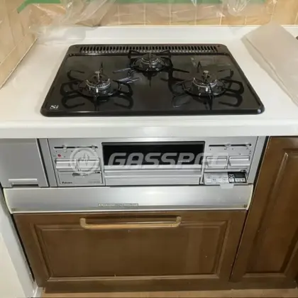 施工後のビルトインガスコンロ（パロマ PD-N36AS）