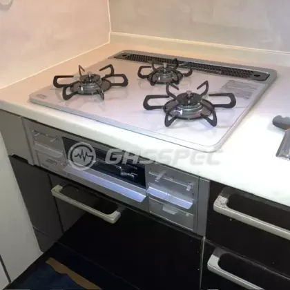 施工後のビルトインガスコンロ（パロマ PD-509WS-60CV）
