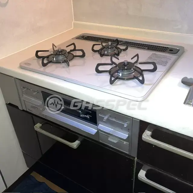 交換後のビルトインガスコンロ（パロマ PD-509WS-60CV）
