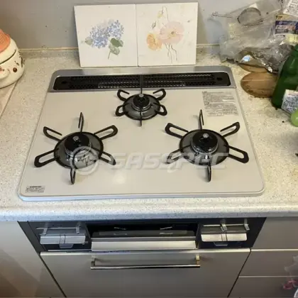 施工後のビルトインガスコンロ（パロマ PD-509WS-60CV）