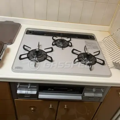 施工後のビルトインガスコンロ（パロマ PD-509WS-60CV）
