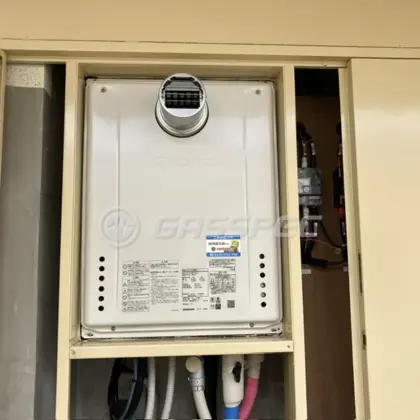 施工後の給湯器（ノーリツ GT-2470SAW-T BL）