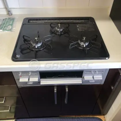 施工後のビルトインガスコンロ（パロマ PD-N36AS）