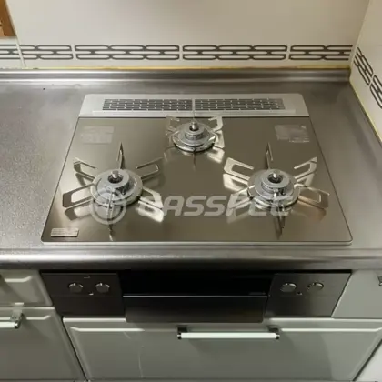 施工後のビルトインガスコンロ（ノーリツ N3WU3PWASKSTESC）