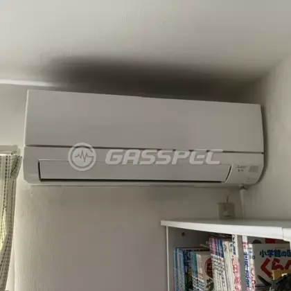 施工後のエアコン（三菱 MSZ-GV2224-W）