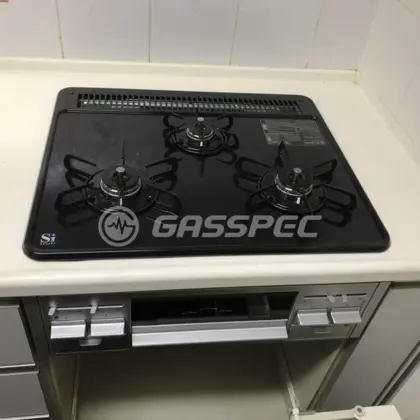 施工後のビルトインガスコンロ（パロマ PD-N36AS）