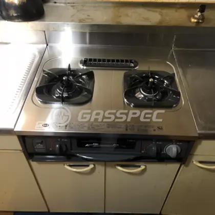 施工後のビルトインガスコンロ（リンナイ URG-655TS2A-L）