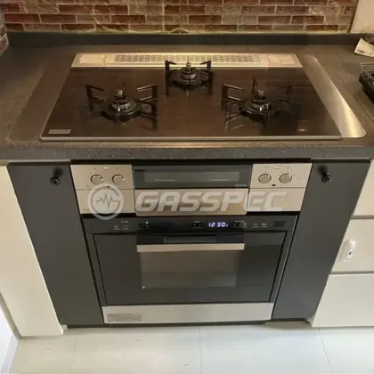 施工後のビルトインガスコンロ（ノーリツ N3WU4PWASKSTEC）