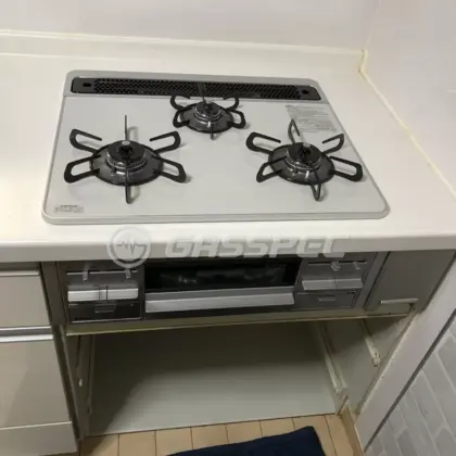 施工後のビルトインガスコンロ（パロマ PD-509WS-60CV）