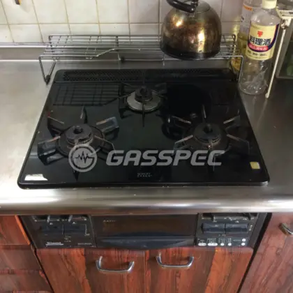 施工前のビルトインガスコンロ（RS38W3B1R）