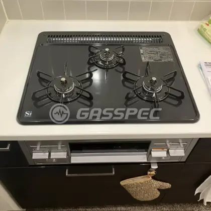 施工後のビルトインガスコンロ（パロマ PD-N36AS）