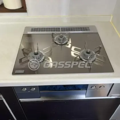 施工後のビルトインガスコンロ（ノーリツ N3WU3PWASKSTESC）