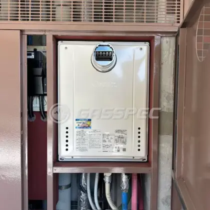 施工後の給湯器（ノーリツ GT-2470SAW-T BL）