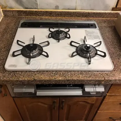 施工後のビルトインガスコンロ（パロマ PD-509WS-60CV）