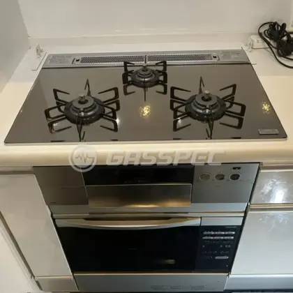 施工後のビルトインガスコンロ（ノーリツ N3S15PWASKSTEC）