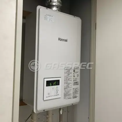 施工後の給湯器（リンナイ RUX-V1615SFFUA(A)-E）
