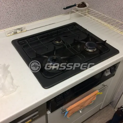 交換前のビルトインガスコンロ（ナショナル（松下） DG3268NR）
