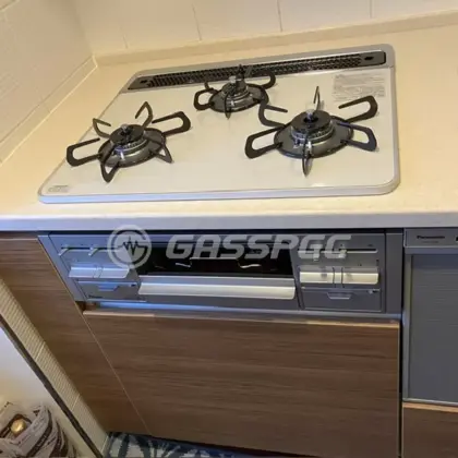 施工後のビルトインガスコンロ（パロマ PD-509WS-60CV）