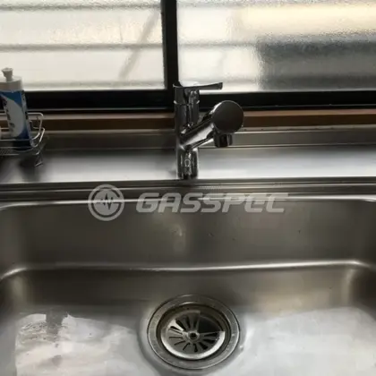 施工後の水栓・蛇口（TOTO TKS05307J）